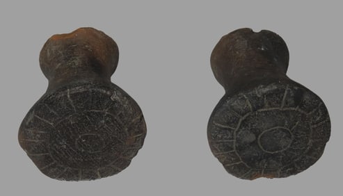 1 7/8" Pre Columbian Pottery Ear Bob Set