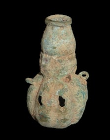 3 1/4" X 2" Pre Columbian Copper Offering Vessel, Suspended, Recoverd in Peru