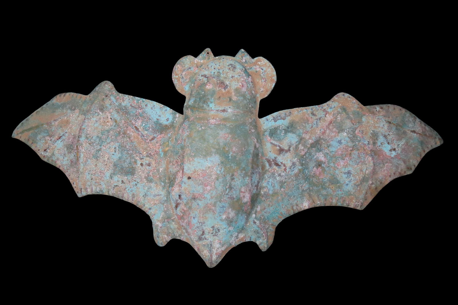 4" X 9 1/8" Pre Columbian Copper Bat Effigy, Recovered from Peru (1 of 6)
