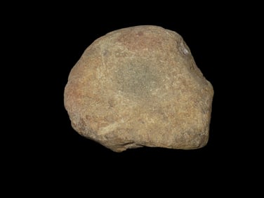 4 1/4" Double Dished Nutting Stone, Dimple On Both Sides, Actually Used When Manufacturing Flint,