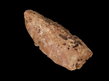 3 1/2" Square Base Knife, Great Red Color, found in Northeast Arkansas, Ex Michael Knabe Collection