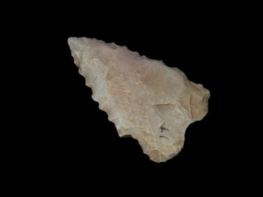 1 3/4" Serrated McCorkle, found in Southern Ohio, Ex Walt McIntire Collection