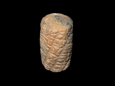 2 1/4" Pre-Columbian Pottery Roller Stamp, found in South America