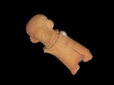 2 1/2" Pre-Columbian Human Effigy Idol, *glued at midsection*, found in South America