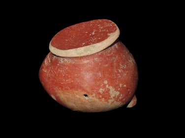 2 3/4" x 3 1/4" Pre-Columbian Pottery "Rattle", found in South America