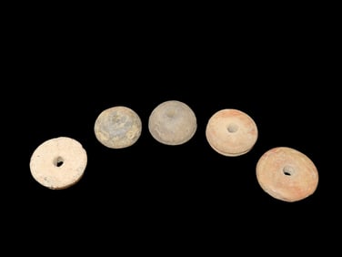 Pre Columbian Effigy Pottery Beads, Nicely Designed with Different Formations, From Belieze