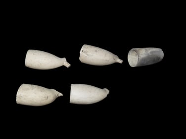 5 Antique German Kaolin Trade Pipes