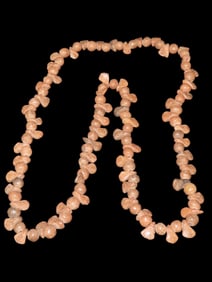 28" Pre Columbian Pottery Effigy Necklace, Southern Mexico