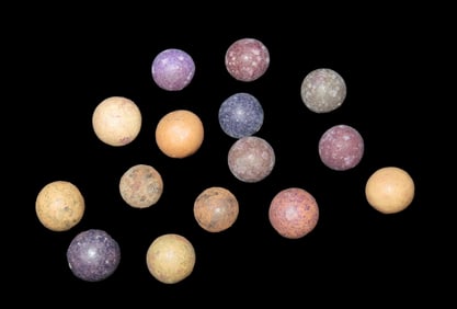 15 Historic Civil War Clay Marbles