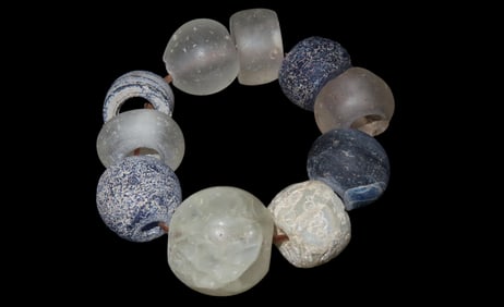 Set of Blue and White Dutch Trade Beads