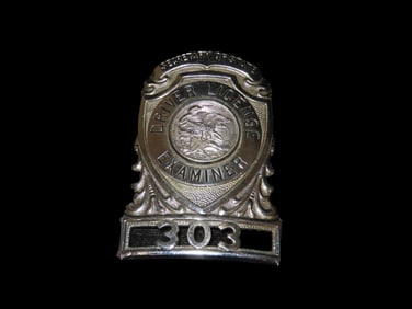 Police/ Paramedic Badge, Illinois Secratary of State Drivers License Examiner 303
