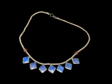 9 1/2" Antique Lapis Lazuli Necklace, Southern Europe, Western Asia