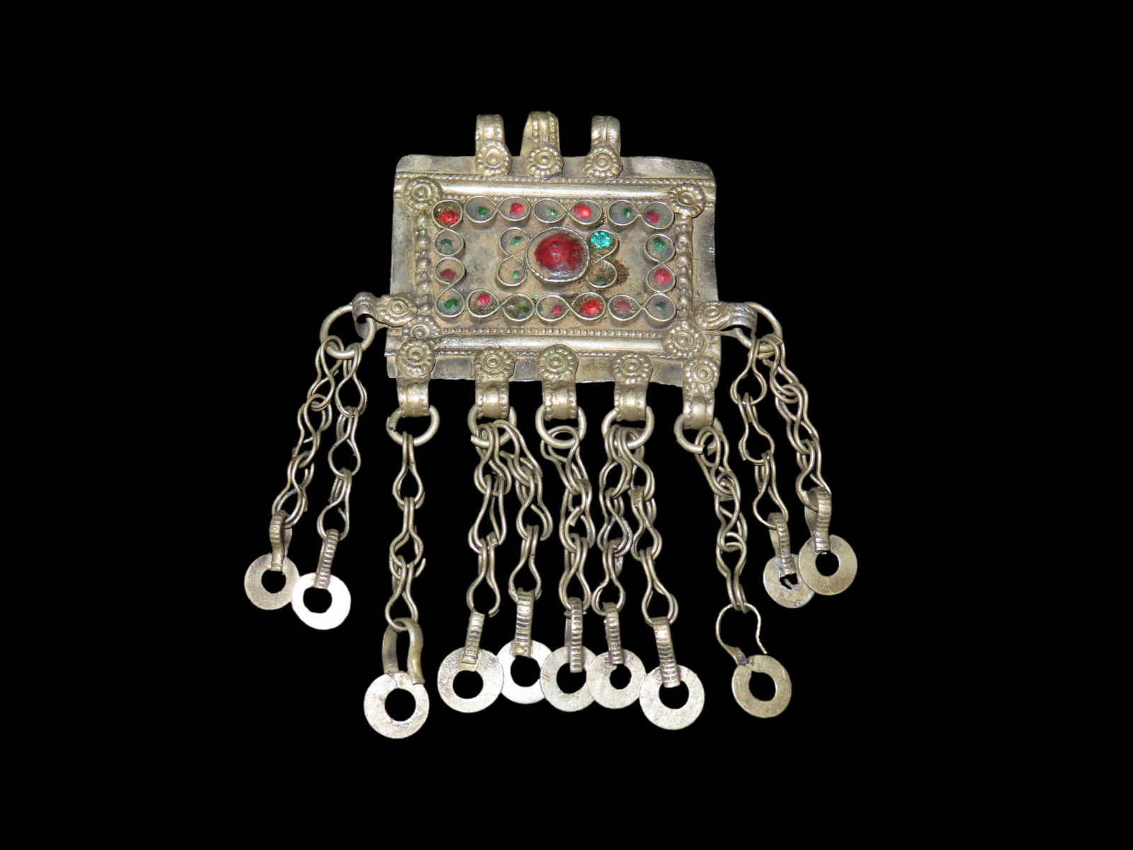 Antique Hindu Pendant, Handmade Jewelry, 1920s-1940s Belly Dancer (1 of 5)