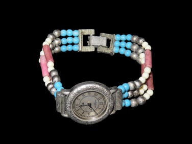 Native American Style Wrist Watch, Likely 1980s, Express LA West