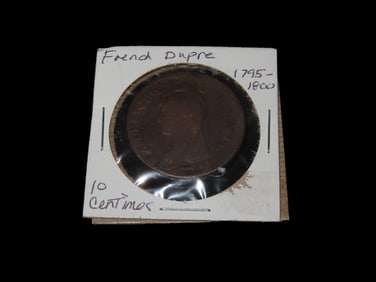 French Dupre, 1795- 1800, 10 Centimes, Antique Coin