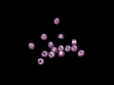 15 Purple Glass Trade Beads out of a Cache, Found in Georgia