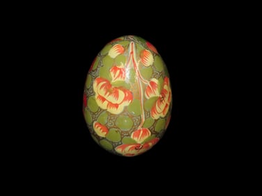 Amazing Hand Painted Paper Mache Egg Art, Kashmire India