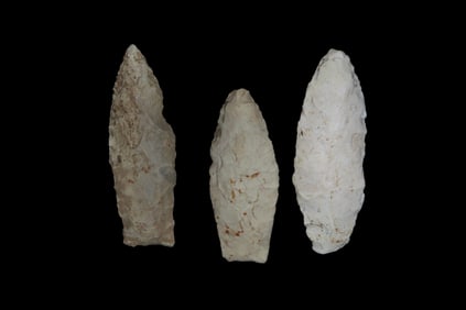 Group of 3 Sedalia Pts, found by Adam Sisler & Family in Keokuk Co., Iowa