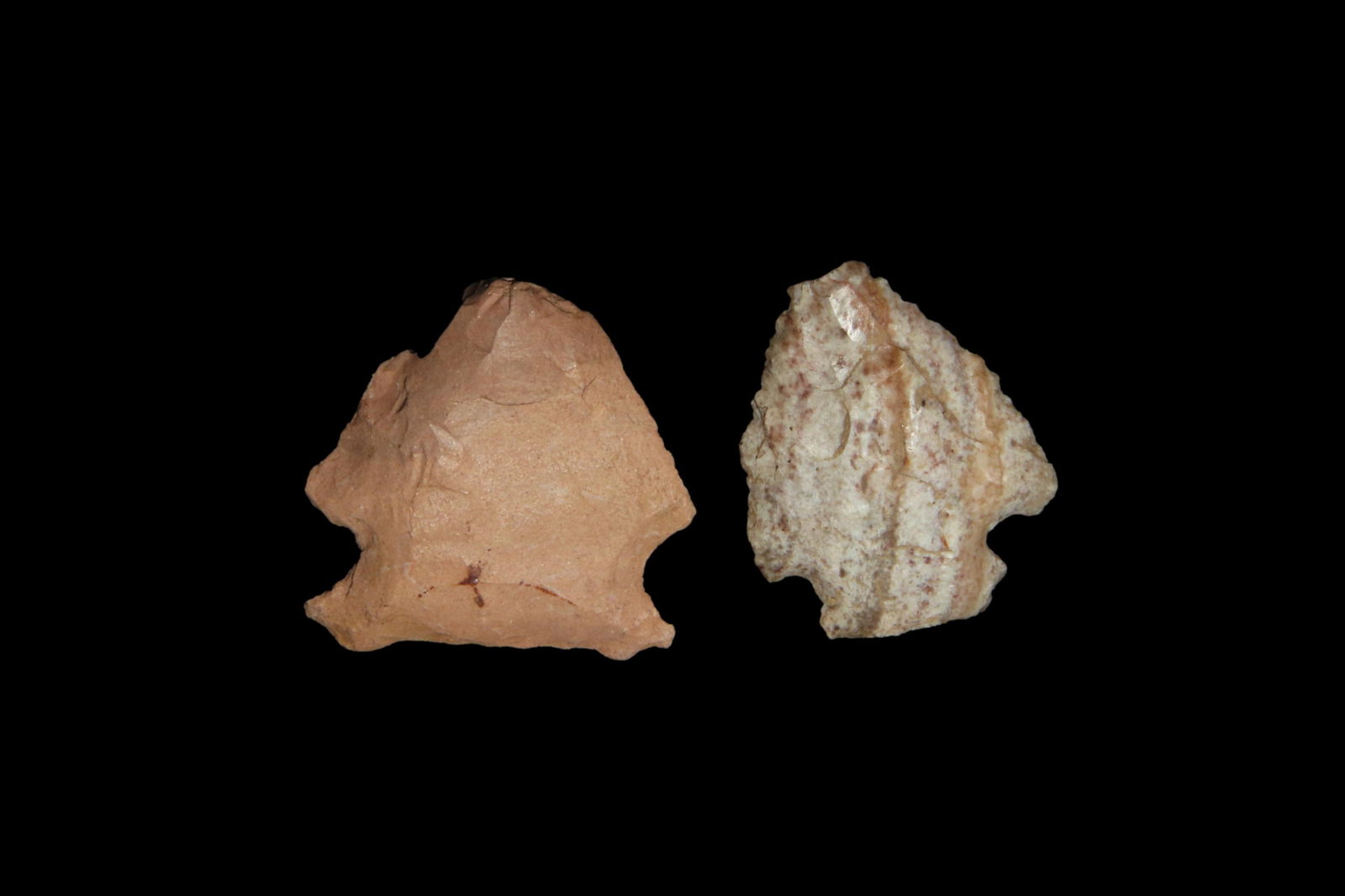 Lot of 2 Side Notch Pts., found by Adam Sisler & Family in Keokuk Co., Iowa (1 of 4)