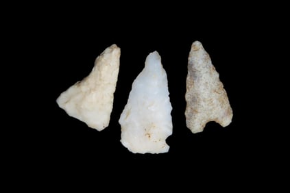 Lot of 3 Bird Pts., found by Adam Sisler & Family in Keokuk Co., Iowa