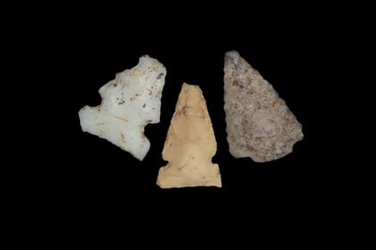 Lot of 3 Bird Pts., found by Adam Sisler & Family in Keokuk Co., Iowa