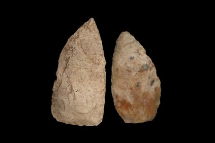 Lot of 2 Great Color Karnak Blades, found by Adam Sisler & Family in Keokuk Co., Iowa