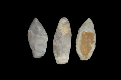 Lot of 3 Lanceolate Pts., found by Adam Sisler & Family in Keokuk Co., Iowa