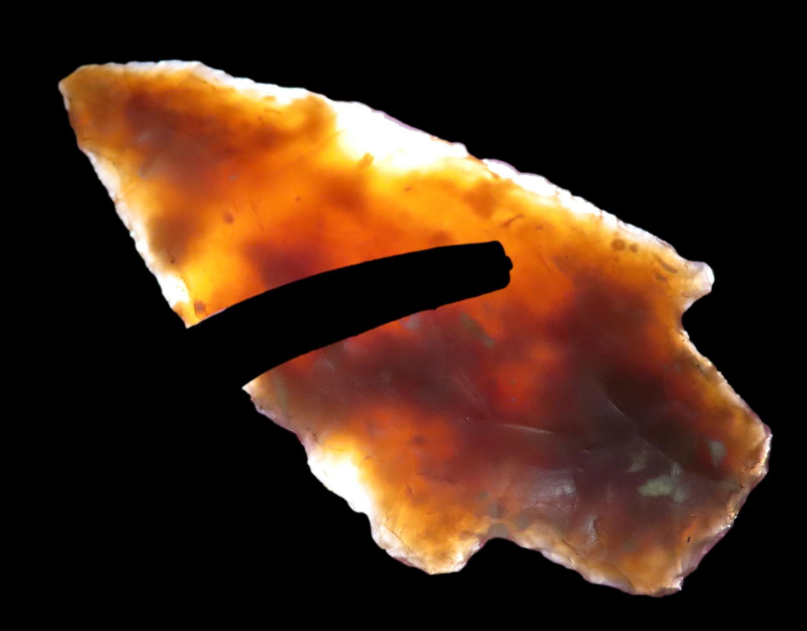 2 3/16" Outstanding Knife River Chert Dickson, found by Adam Sisler & Family in Keokuk Co., Iowa (1 of 5)