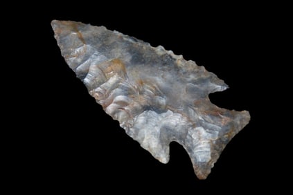 2 1/8" X 1" Jacks Reef Corner Notch, Partain COA, found in Tennessee, Ex Jeff Draffen Collection