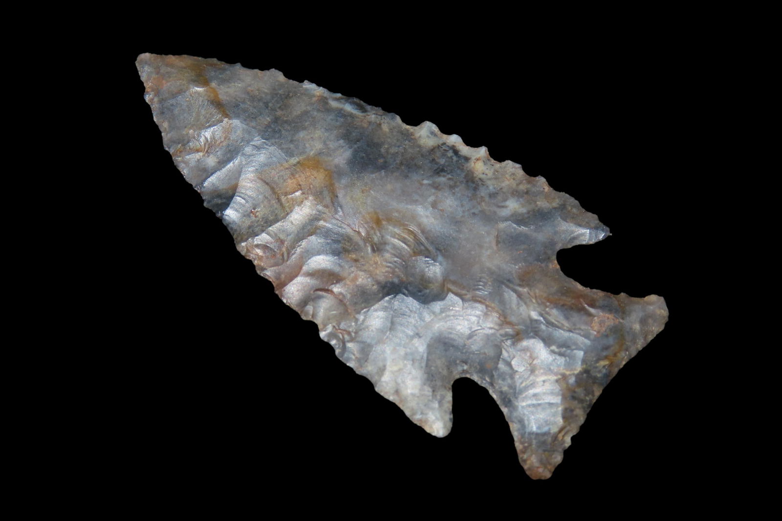 2 1/8" X 1" Jacks Reef Corner Notch, Partain COA, found in Tennessee, Ex Jeff Draffen Collection, Ex (1 of 6)