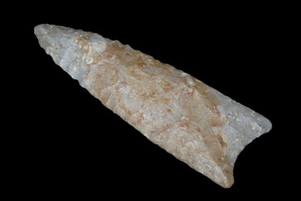3 7/16" X 1 1/8" Clovis, Partain COA, Made of Hornstone Chert, Found in Clay Co. Tennessee