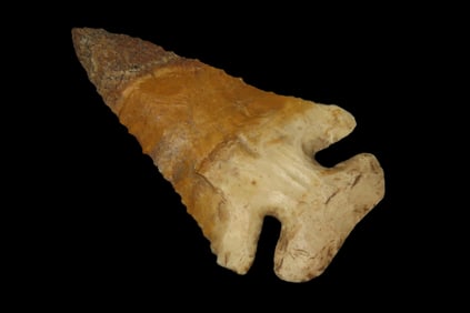 4 5/16" X 2 3/8" Thebes, Partain COA, Made of Burlington Chert, Possibly River Stained, Found in