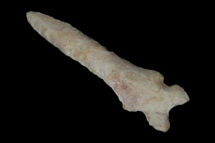 5" x 1 3/8" Graham Cave Point, Motley COA, Found in Adams Co. Illinois, Ex Herb Mangold Collection