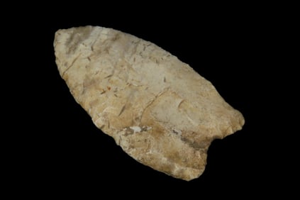 2 7/8" x 1 1/2" Clovis, Motley COA, American Antiquities COA, Fluted one side only, heavy percussion