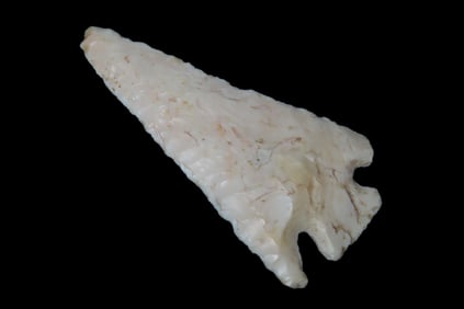 3 1/8" x 1 5/8" Kirk Corner Notch, found in Adams Co., Illinois, Ex Herb Mangold Collection