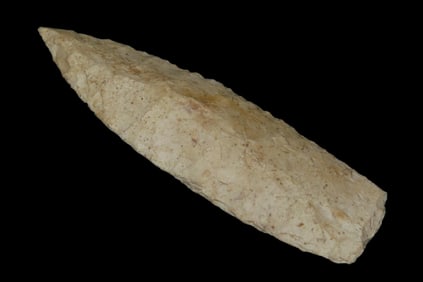 4 3/8" x 1 1/4" Sedalia, found in Adams Co., Illinois, Ex Herb Mangold Collection
