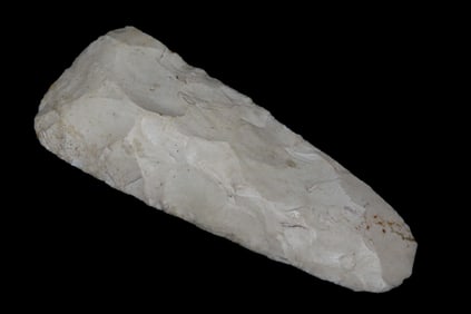 6 1/4" x 2 1/2" Flint Celt, Motley COA, found Pike Co., Illinois