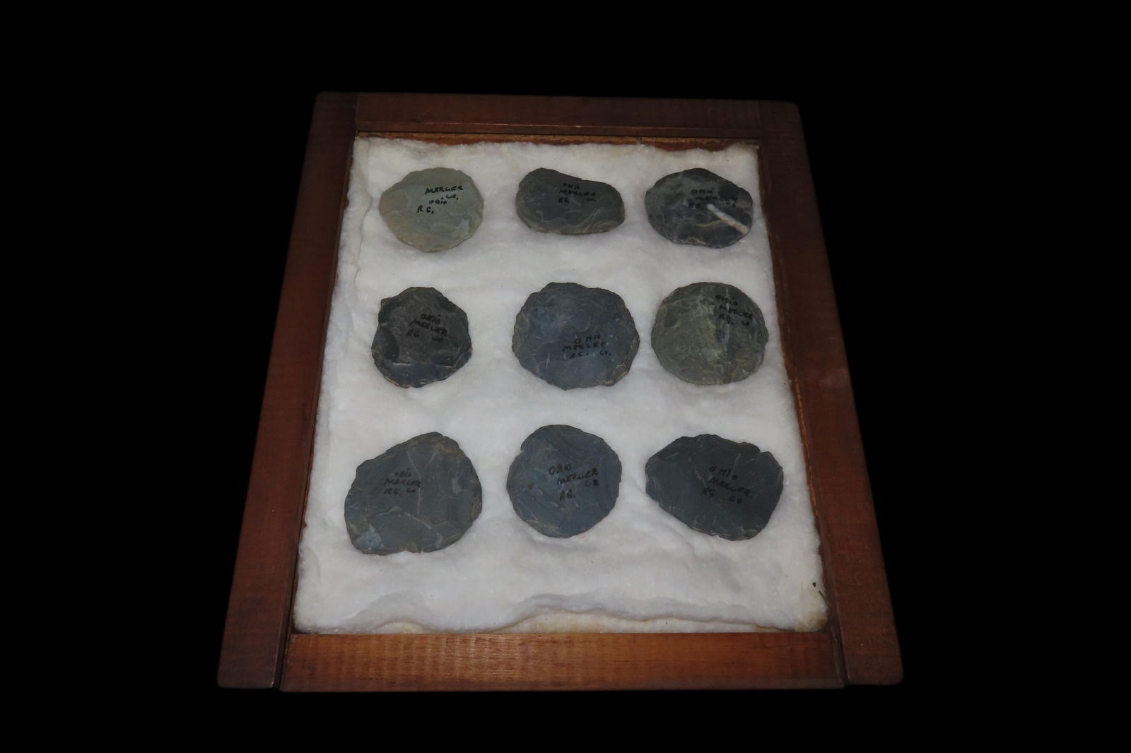 10 3/4" X 9 1/4" Frame of Cache Blade, found in Mercer Co., Ohio, Ex Jerry Maloney Collection, Eaton (1 of 3)