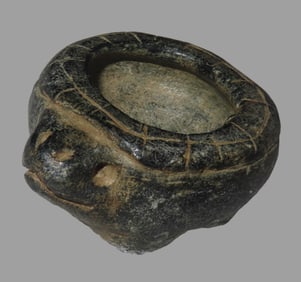 2 3/16" x 1 1/16" Pre Columbian Turtle Effigy Bowl, Motley COA, Found in Peru