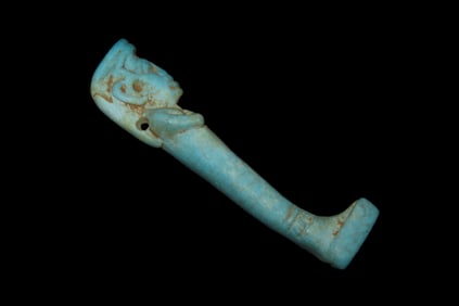 1 7/8" x 1/2" Egyptian Pharaoh Amulet, New Kingdom