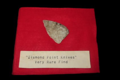 2 3/8" x 1 1/2" Diamond Point Knife, Found in Monroe Co. Illinois, Ex Daniel White