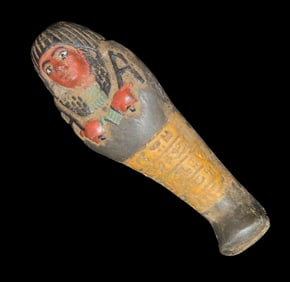 3 3/4" x 1 3/8" Egyptian Revival Antique Ushabti