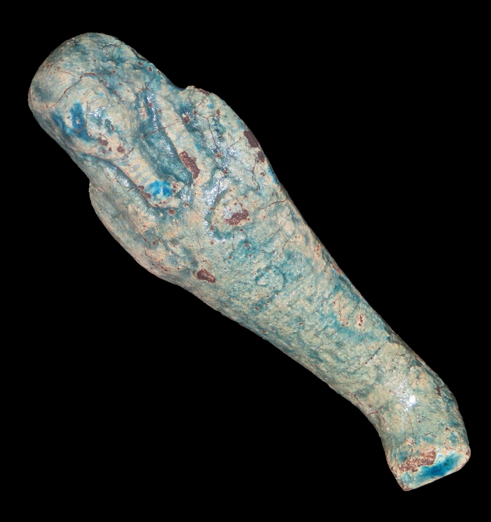 5 3/8" x 2 7/8" Antique Egyptian Ushabti/Shabti, Middle to Late Kingdom: 5 3/8" x 2 7/8" Antique Egyptian Ushabti/Shabti, Middle to Late Kingdom
