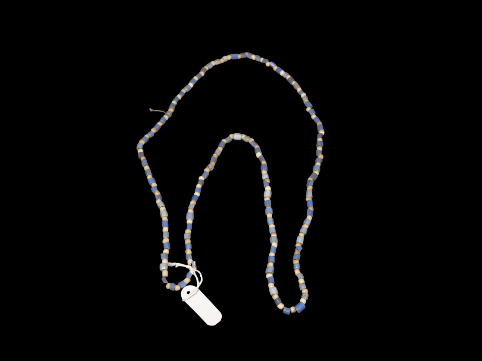 31" Strand of Trade Beads, Found in Adams Co. Mississippi, Motley COA, Ex-Gene Johns and Frank Moras: 31" Strand of Trade Beads, Found in Adams Co. Mississippi, Motley COA, Ex-Gene Johns and Frank Morast Collections