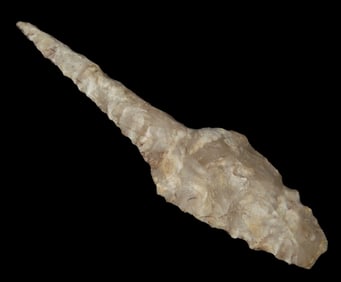 4 1/8" x 1 1/8" Paddle Drill From Arkansas, Ex Daniel White Collection