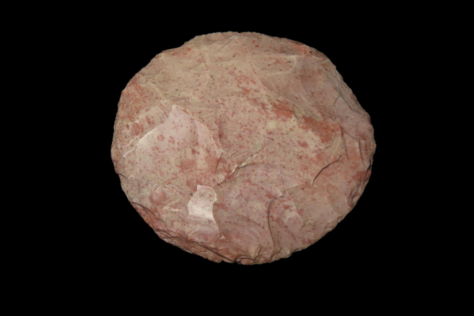 2 1/4" Diameter Beautiful Colorful Sun Disc Made of Flint, Found in Adams Co. Illinois, Ex B.W. Step (1 of 5)