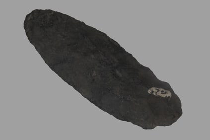 6 3/4" x 2 3/8" Large Well-Made Blade, Made of Black Rylite, Monroe Co. Ohio