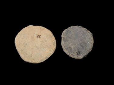 Lot of 2 Pottery Discs, found in Georgia