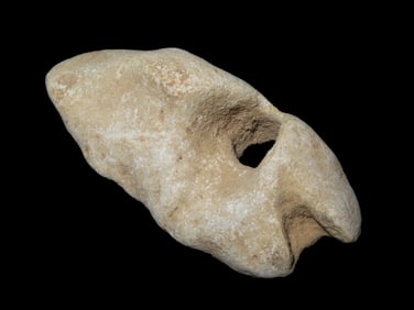 3 5/8" Perforated Net Weight, Deep Grooving from Use, found near Camp Eastman Boy Scout Camp in