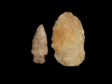 Lot of 1 Hardin and 1 Cobbs Blade, found in Illinois